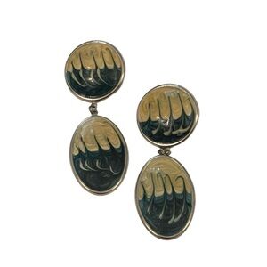 Vintage Oval Drop Earrings